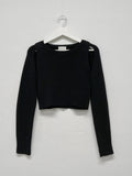 Forming double hole crop knit