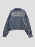 Wonder Zipper Cropped Denim Jacket