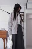 cut-out belt set skirt