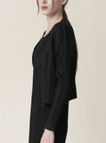 [Premium] Issey Pleats Sleeveless & Cardigan Set-up