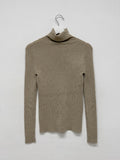 Slit Wool Turtleneck T-Shirt