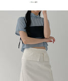 Haze Chiffon Tie Crop Blouse