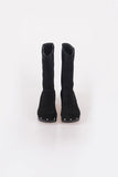 stud suede platform boots