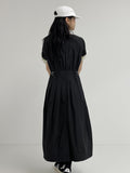 Bijo Nylon Pleated Long One Piece
