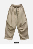 Tail Curved Wide Cotton Pants