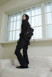 hole nylon backpack