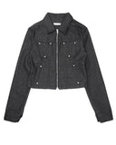 RIVET LINE DENIM JACKET