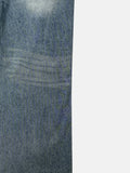 Paneled Incision Washed Denim