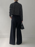 Fence color matching tweed crop cardigan