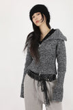 Boca collar knit zip-up