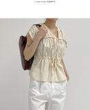 Jijel shirring flare blouse