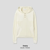 Big Star Warmer Henley Neck Hood Knit