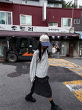 CHECK MIX FRILL SKIRT