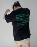Sporty lettering overfit short sleeve T-shirt