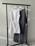 Joanne Nylon Sleeveless Wrap One Piece Long