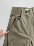 Reverse Pintuck Cotton Wide Pants