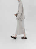 [Premium] Fair Turtleneck Whole Garment Wool Set-up Skirt