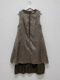 Mychel sleeveless pleated long one piece