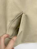 Modern collarless short leather jacket