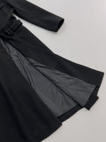 Belted Single Long One Piece Coat