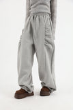 Side puff brushed pants