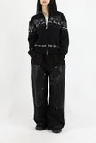 Nordic black knit zip-up