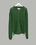 Cass see-through knit zip-up