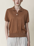 [Premium] Ete Linen Collar Short Sleeve Knit