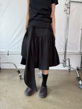TIE WRAP MIDI SKIRT