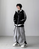 Taze Waffle Track Zip-up