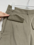 Cargo corduroy half-length pants