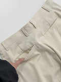 [unisex] Chino Two-Tuck Long Wide Pants