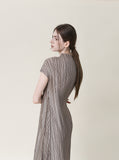 [Premium] Issey Pleated Point Long One Piece