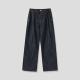 Nave Two-Tuck Raw Curved Denim Pants