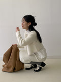 Mochi Angora Round Crop Cardigan