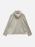 Slit CP color matching hood zip-up