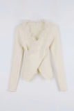 Ari fur V-neck knit