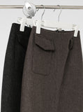 [Premium] London Wool Two-Button Jacket & Skirt Setup