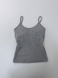 [with cup] Soft U-neck Sleeveless