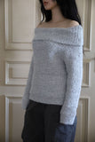 Free pop off-shoulder knit