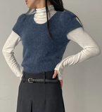 Puff Angora Short-Sleeve Knit