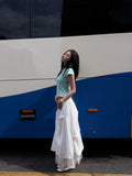 DOUBLE LAYERED MESH SKIRT