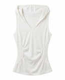 HOODED KEYHOLE SLEEVELESS