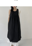 Backhaul Linen Sleeveless Flare One Piece