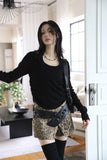 Leopard wrap shorts