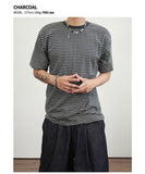 Stripe half T-shirts