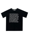 Text printed short sleeve T-shirt