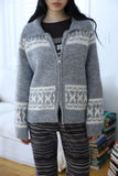 Snowflake Nordic Knit Zip-up