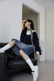 Work Cargo Denim Skirt