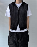 Summer Mesh Hood Vest Zip-up